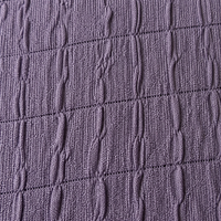 Tissu tricoté warp crêpé 98% polyester 2% élasthanne, résistant aux plis, extensible, jacquard à carreaux, pour robe de femme
