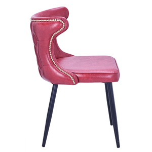 Échantillon Gratuit - <span class=keywords><strong>Chaise</strong></span> de Salle à Manger Design Nordique Minimaliste Moderne du Milieu du Siècle en Cuir et Chrome à Dossier Haut pour <span class=keywords><strong>Cuisine</strong></span> et Salle à Manger - Product Image 3