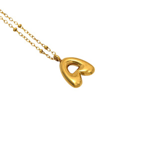 Women's Stainless Steel Letter Necklace Alphabet Pendant Beaded Chain Everyday Wear Jewelry - Product Image 5
