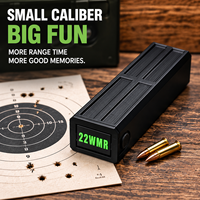 Boîte de rangement pour munitions .22 WMR, capacité de 100 cartouches, organisateur de munitions en plastique coulissant, étui compact et portable pour le stand de tir