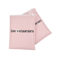 Sacs d'emballage pour vêtements en plastique givré avec fermeture éclair, personnalisables avec votre logo, en polyéthylène recyclé