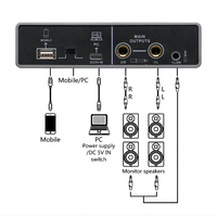 Demao Q16 Usb Interface Audio musique condensateur externe Microphone enregistrement carte son pour Pc enregistreur ordinateur Studio Live