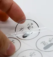 Étiquettes d'emballage adhésives permanentes lavables et imperméables avec logo personnalisé pour bocaux de bouteilles d'affaires Autocollants de transfert 3D Dtf UV
