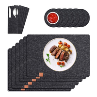 Sous-verres à couverts pour Table à dîner, lot de 4 pièces, en feutre