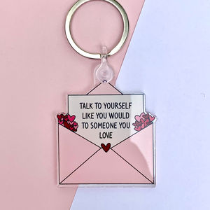 Llavero Acrílico de una Cara con Mensaje Inspirador de Autocuidado, Amor Propio, Estética, Feminismo, Lindo y Positivo, en Oferta - Product Image 5