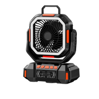 Ventilateur de camping portable USB F22 40000mAh avec télécommande, oscillation automatique, lumière LED, ventilateur de ventilation pour tente de camping en extérieur