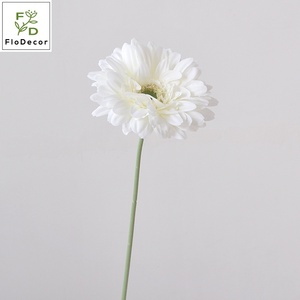 Flor Artificial de Crisantemo Gerbera Africana Blanca de Tallo Único de 43 CM al por Mayor para Decoración del Día de San Valentín y el Día de la Madre - Product Image 5