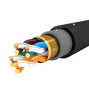 <span class=keywords><strong>สาย</strong></span>แลน CAT5 CAT5E FTP SFTP 24AWG 305ม. 1000ฟุต สำหรับภายนอกอาคาร แบบมีฉนวนป้องกัน  ตัวนำ BC  ปลอกหุ้ม PE กันน้ำ <span class=keywords><strong>สาย</strong></span>อีเธอร์เน็ตสำหรับเครือข่าย - Product Image 1