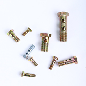 Vis hexagonale creuse en acier au carbone Q235 plaqué, vis de purge hydraulique pour charnière de tuyau de retour d'huile - Product Image 1