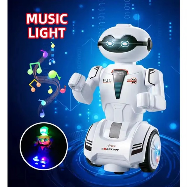 Intelligent 360 Degree Rotating Educational Robot for Kids with Metal Construction and App Control