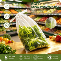Sacs micro-perforés transparents personnalisés pour légumes, sacs à fruits en wicket, emballages alimentaires sur mesure pour aliments