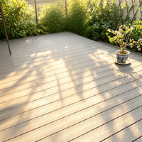 Planche de terrasse WPC co-extrudée simple face, carrée, lisse, à emboîtement, résistante aux rayures, à l'humidité et à la corrosion, pour extérieur