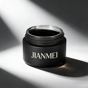 In Stock 5/10/15/20/30/50G Matte Black <strong>Glass</strong> <strong>Containers</strong> Face Cream <strong>Glass</strong> Jar 1 2 4 Oz <strong>Glass</strong> Jars With Plastic Wood Grain Lid - Product Image 6