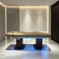 Table de massage électrique 4 moteurs pour esthéticienne, lit de soin réglable en hauteur pour spa, cils, massage, traitement, salon, thérapie faciale