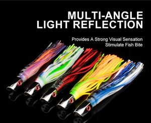 New 20.5Cm 76G Bionic Mực Mềm Thu Hút Biển Sâu Trolling Câu Cá Mồi Cho Marlin Cá Ngừ Lớn Trò Chơi Phun Nước Bạch Tuộc Cho Sông - Product Image 6