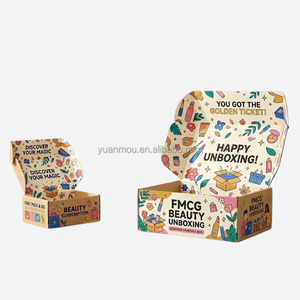 Boîte en carton ondulé de luxe personnalisée avec logo imprimé à l'intérieur, pour cosmétiques, produits de soin de la peau, e-commerce, livraison FMCG - Product Image 1