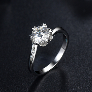 Moissanite Sieraden Ontwerp Originele Fabriek Engagement Moissanite <span class=keywords><strong>Ring</strong></span> Met Korting - Product Image 3