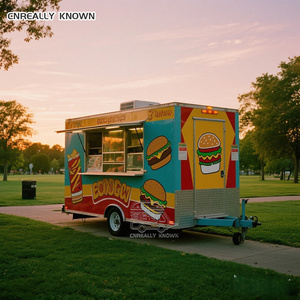 OEM Mobile Supply Trailer Us Standard Cart On Wheels Small Fiberglass Food Concession Trucks With Grill Fryer - Product Image 2