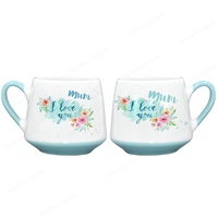 Li Ling Fabrik preis Umwelt freundliche Anpassung Muttertag Porzellan Keramik Tee Kaffeetasse Tasse, Muttertag Geschenk becher für Mama