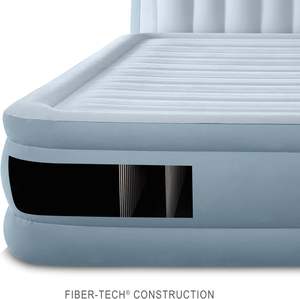 Cama de aire de felpa tamaño Queen <span class=keywords><strong>Deluxe</strong></span> inflable de fábrica con cabecero y bomba eléctrica integrada - Product Image 6