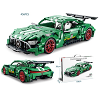 MOC brique blocs de construction jouet course coloré Lambo vert bétail blocs de construction voiture assemblage enfants cadeau projet modèle RC voiture