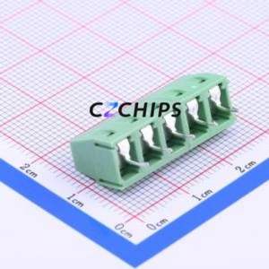 WJ127-5.0-5P <b>Screw</b> Terminal <b>Block</b> Through hole Component (THT),P=5mm Connector 1x5P 5mm Green Through Hole - Product Image 2