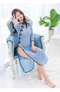 Ensemble de lingerie transparente <span class=keywords><strong>sexy</strong></span> en cheongsam classique pour femmes - Product Image 2