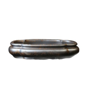Maceta de Bonsái de Arcilla Morada Hecha a Mano, Ovalada, Rectangular, Poco Profunda, Grande, Estilo Zen Wabi Sabi, Cocida al Horno - Product Image 5