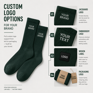 Calcetines de Algodón Transpirables para Hombre, con Logotipo Personalizado, Estilo Casual de Negocios, para Fiesta, Vestir, Gimnasio, Sin Costuras, Proveedor ODM - Product Image 4