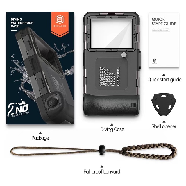 Clear Pouch Diving Shellbox Waterproof Phone Case for Iphone 15 14 13 12 Plus Pro Max for Samsung for Phone Within 6.9 Inches