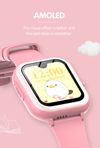 Reloj Amoled KT31 4G Android tarjeta Sim SOS WIFI SMS juego de matemáticas juego AI Talk niños reloj inteligente con correas de reloj reemplazables - Product Image 3