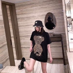 <strong>Women</strong> Print letter Oversize Sequined Top Short Sleeve Bling Shiny Top Lady sparkling Hot drilling <strong>T</strong> <strong>Shirt</strong> graphic Tops <strong>for</strong> Woman - Product Image 3
