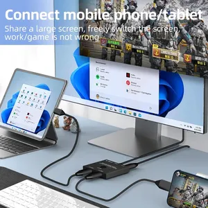 Commutateur KVM USB-C bidirectionnel 8K DOONJIEY 2x1/1x2, câble séparateur Type-C, vidéo 30Hz 4K 120Hz, PD 100W, transmission de données 10 Gbps - Product Image 4