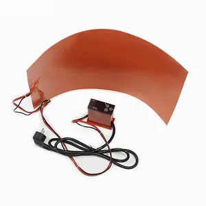 120V 220V 55Cm Diameter Ronde Siliconenrubber Verwarming Pad Verwarmingsmat Met Digitale Controller 800W 1000W Voor 200l Olietrommel