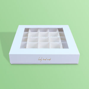 Boîte cadeau en carton en forme <span class=keywords><strong>de</strong></span> livre personnalisée Sencai, emballage en chocolat blanc, boîte en papier magnétique avec fenêtre en PVC pour la Saint-Valentin - Product Image 3