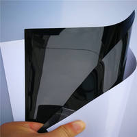 Feuille de plastique à bas prix, épaisseur 0,5 mm, finition brillante mate noire, feuilles rigides en PVC pour l'impression