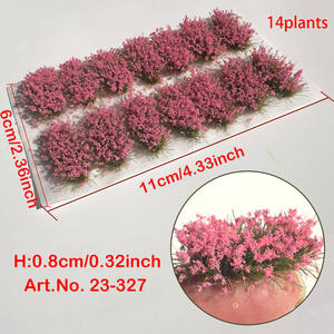 โมเดลช่อหญ้าจิ๋ว ช่อดอกไม้จิ๋ว แบบจำลองฉากไม่สมมาตร ทำจากพลาสติก DIY งานแฮนด์เมด ขนาด 0.8 ซม. - Product Image 2