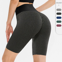 Hochgeschnittene Elastische Taille Atmungsaktive Schnelltrocknende Leichte Sportshorts für Frauen Laufen Yoga Fitness