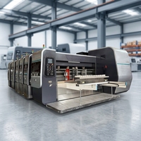 Machine automatique 0920 pour la fabrication de boîtes à pizza en carton ondulé, impression flexo 1 à 4 couleurs, découpe et rainurage