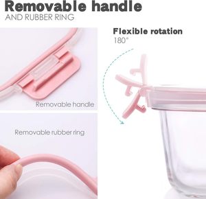 Wishome 10 pcs đựng thức ăn nhà bếp lưu trữ <span class=keywords><strong>container</strong></span> thủy tinh bữa ăn chuẩn bị <span class=keywords><strong>container</strong></span> cho bữa ăn trưa thủy tinh lưu trữ <span class=keywords><strong>Container</strong></span> có nắp đậy - Product Image 3