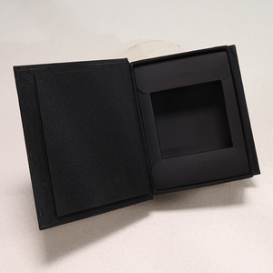 Caja de Regalo de Tapa Dura con Textura de Lino Negro, Magnética y Reciclable, para Joyería de Marcas de Diseño, MOQ Bajo, DDP - Product Image 2