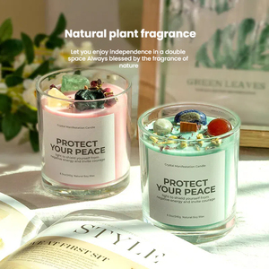 Velas perfumadas personalizadas hechas a mano, velas de aromaterapia de piedra de cristal con fragancia de larga duración para decoración del hogar - Product Image 3