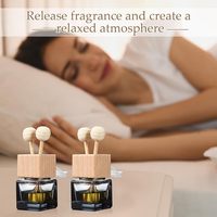 Vide 5ml 8ml 10ml désodorisant ornement suspendu diffuseur bouteille bouchon en bois vide voiture parfum bouteille en verre