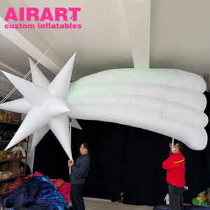 Meteorito Inflable con Iluminación LED, Estrella Inflable Blanca para Eventos - Product Image 2
