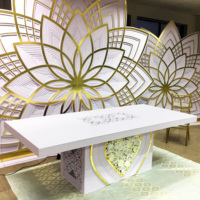 Table ronde transparente en acrylique table basse transparente pour salle à manger et mariage
