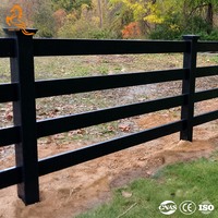 Panneau de clôture pour chevaux en PVC à 2/3/4 rails, clôture de ranch en vinyle anti-pourriture pour enclos à chevaux