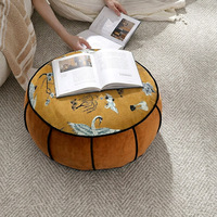 Pouf rond moderne du milieu du siècle, coussin de sol minimaliste de luxe pour décoration intérieure, idéal pour baie vitrée, salon, canapé, siège paresseux - Vente en gros