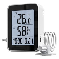 OEM ODM Tuya Smart Wi-Fi Termometer Higrometer Rumah Dalam/Luar Ruangan Nirkabel Layar Digital Kontrol Jarak Jauh Melalui Aplikasi Smartphone