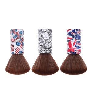 Hairbrush Nylon Soft Bristle <b>Round</b> Paddle Styling <b>Brush</b> National Flag Skull Heart Design Hair Styling Tools - Product Image 1