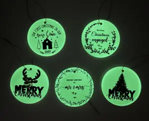 Spontaneous Light At Night Luminous Ceramic Christmas Hanging Ornaments Christmas Tree Ornaments Glow in the dark Ornaments